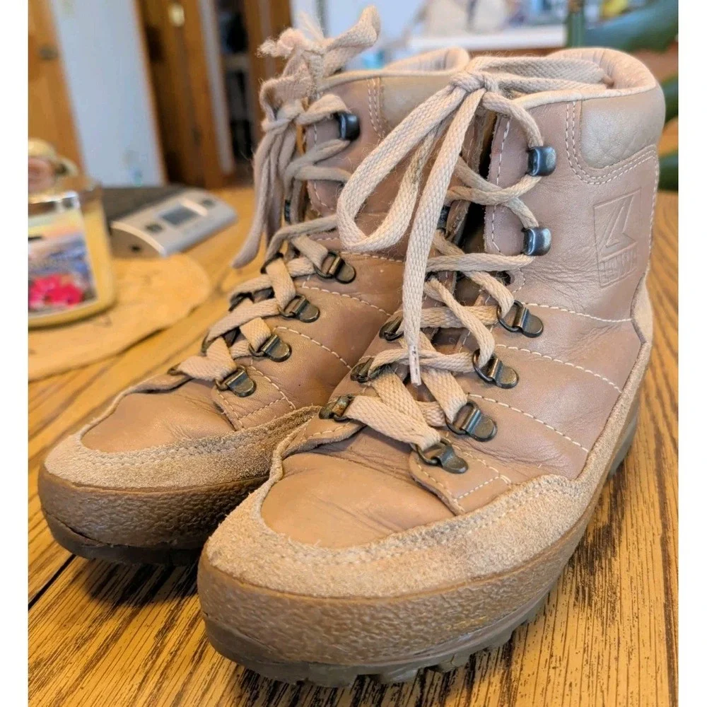 LOWA Tactical Hiking Boots Men's Size 5 Tan Leather & Suede W. Germany